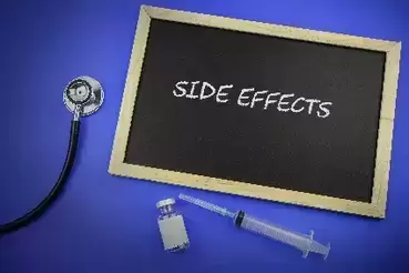 Black chalk board with side effects written in white to illutrate trulicity side effects can lead to a trulicity lawsuit