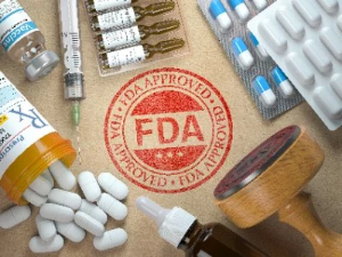 RED FDA STAMP SURROUNDED BY MEDICAL EQUIPMEN