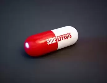 Concept of drugs side effects. 3d rendering.