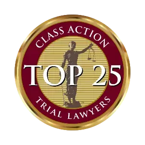 Badge for Top 25 Class Action Lawyer Nat'l Tr. Lawyer Ass.